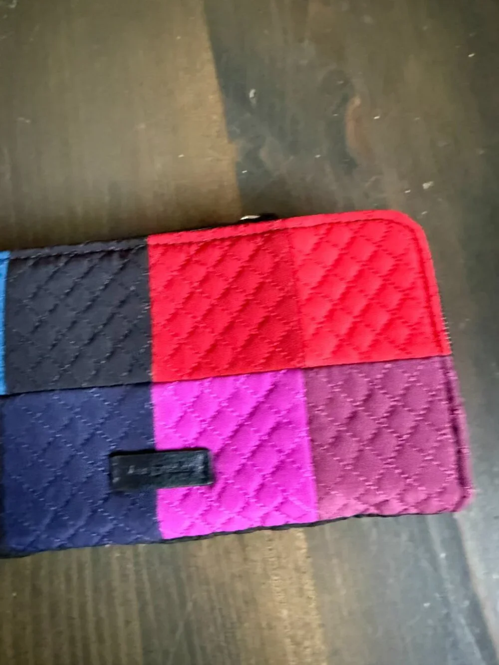 Vera Bradley Iconic RFID Accordion Wristlet Wallet microfiber Winter Patchwork - Picture 7 of 9